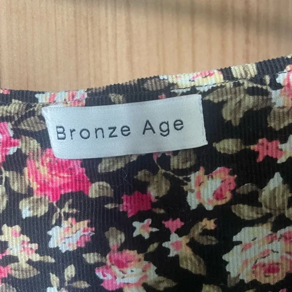 Floral Puff-Sleeve Maxi Dress - Black with Pink Floral - Picture 4 of 4